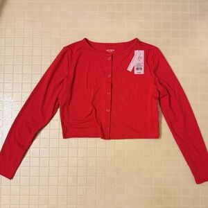 Wild Fable Cherry Button-Up Crop Top